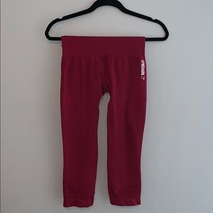 Gym Shark Ankle Length Dry Gym Pants Red/Cranberry